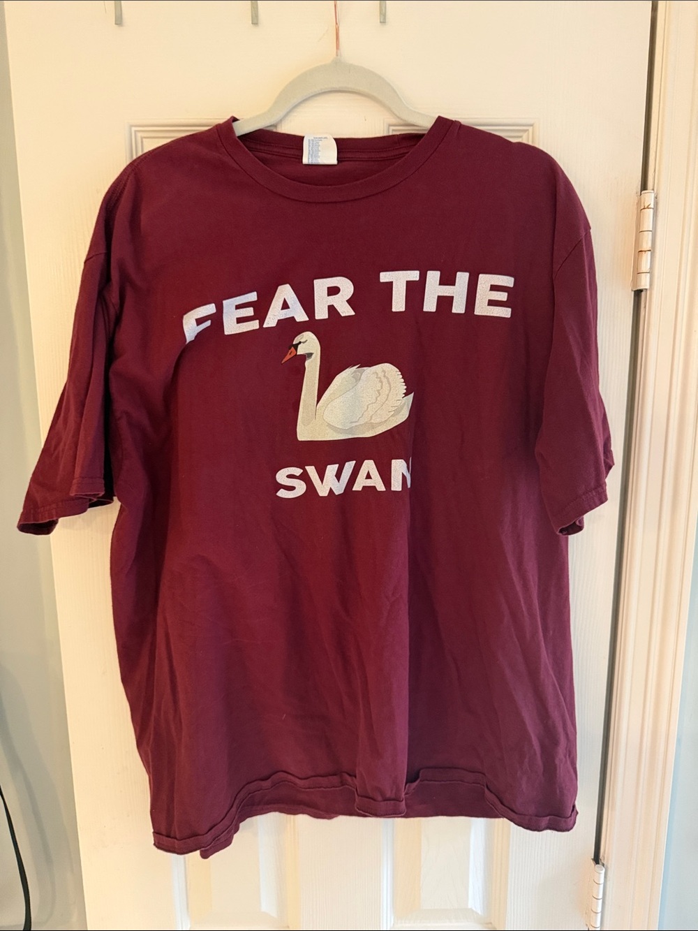 Port and Company Maroon "Fear the Swan" Short Sleeve Tee